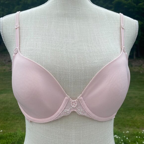 Victoria's Secret Angels Ipex Full Coverage Lace Trim Bra, Pink 34B - Picture 1 of 16